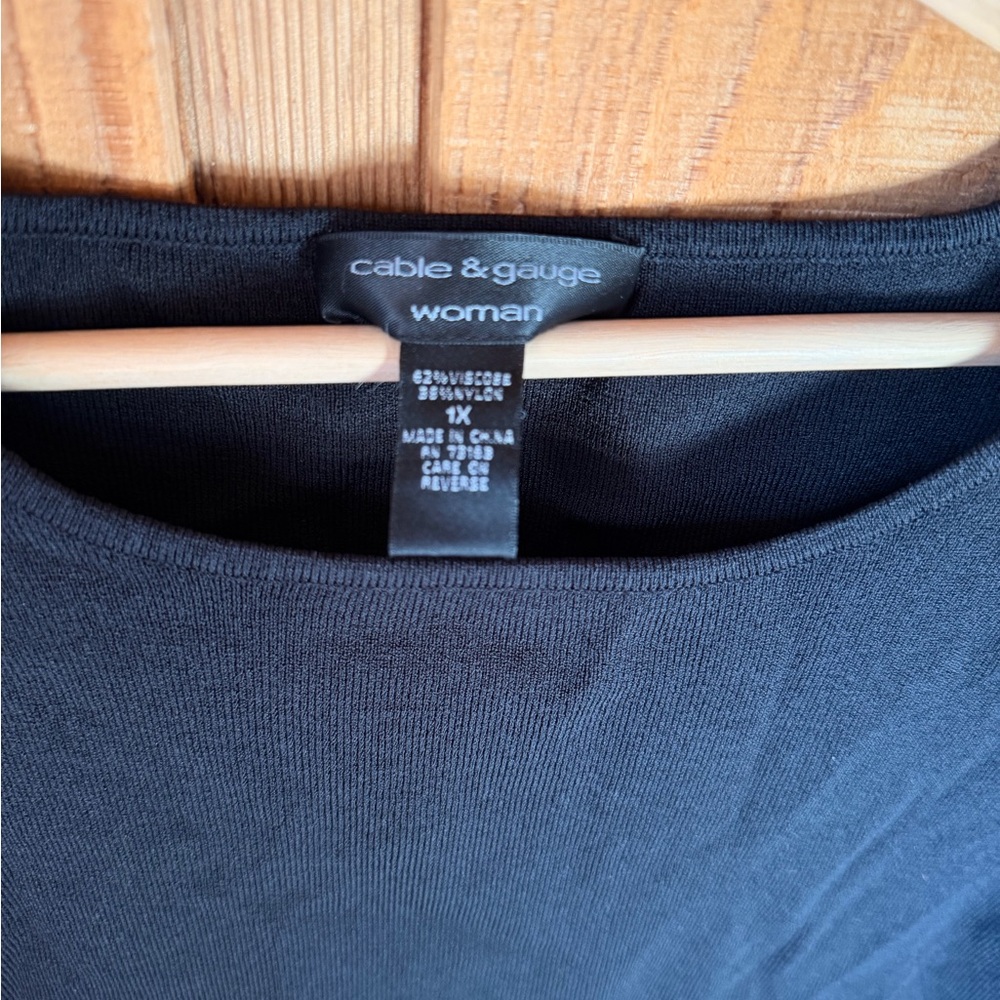 Cable & Gauge Classic Black Blouse